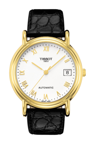 Tissot Carson Automatic 35.5 Yellow Gold / White / Strap